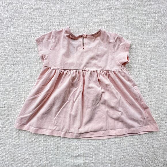 Tea Collection Pink Top EUC 18-24mo - Picture 3 of 6